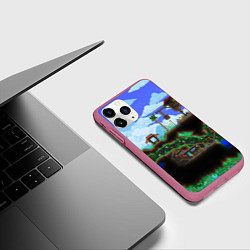 Чехол iPhone 11 Pro матовый TERRARIA, цвет: 3D-малиновый — фото 2