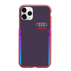 Чехол iPhone 11 Pro матовый AUDI, цвет: 3D-красный