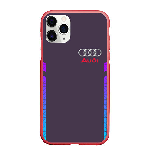 Чехол iPhone 11 Pro матовый AUDI / 3D-Красный – фото 1