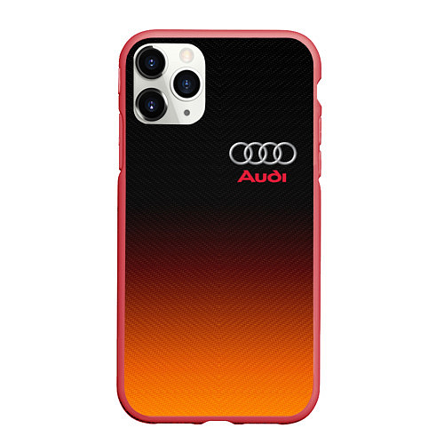 Чехол iPhone 11 Pro матовый AUDI / 3D-Красный – фото 1