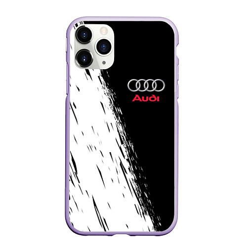 Чехол iPhone 11 Pro матовый AUDI / 3D-Светло-сиреневый – фото 1