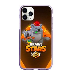 Чехол iPhone 11 Pro матовый BRAWL STARS COALA NITA, цвет: 3D-светло-сиреневый