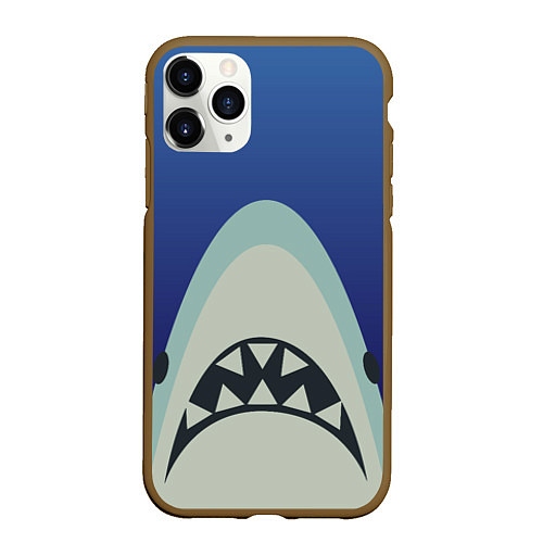 Чехол iPhone 11 Pro матовый IKEA Shark / 3D-Коричневый – фото 1