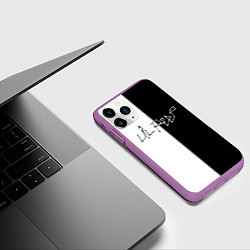 Чехол iPhone 11 Pro матовый LIL PEEP НА СПИНЕ, цвет: 3D-фиолетовый — фото 2