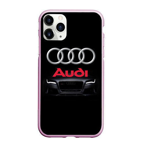 Чехол iPhone 11 Pro матовый AUDI / 3D-Розовый – фото 1