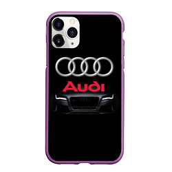 Чехол iPhone 11 Pro матовый AUDI, цвет: 3D-фиолетовый