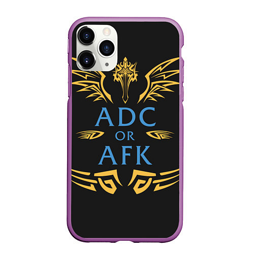 Чехол iPhone 11 Pro матовый ADC of AFK / 3D-Фиолетовый – фото 1