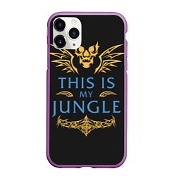 Чехол iPhone 11 Pro матовый This is my Jungle, цвет: 3D-фиолетовый