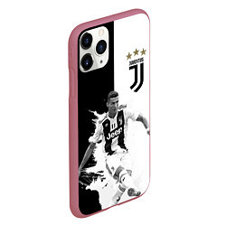 Чехол iPhone 11 Pro матовый Cristiano Ronaldo, цвет: 3D-малиновый — фото 2