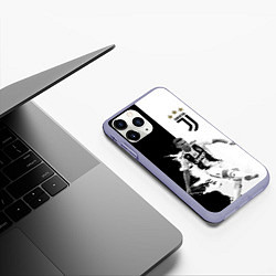 Чехол iPhone 11 Pro матовый Cristiano Ronaldo, цвет: 3D-светло-сиреневый — фото 2