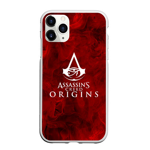 Чехол iPhone 11 Pro матовый Assassin??s Creed Origins / 3D-Белый – фото 1