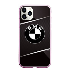 Чехол iPhone 11 Pro матовый BMW, цвет: 3D-розовый