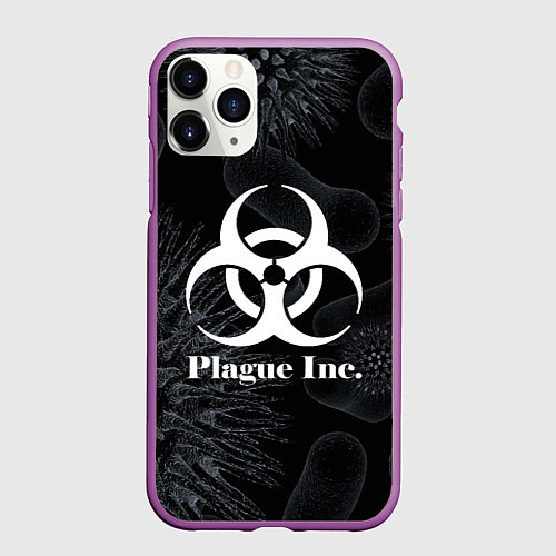 Чехол iPhone 11 Pro матовый PLAGUE INC / 3D-Фиолетовый – фото 1