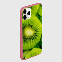 Чехол iPhone 11 Pro матовый Зеленый киви, цвет: 3D-малиновый — фото 2