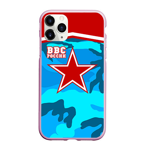 Чехол iPhone 11 Pro матовый ВВС России / 3D-Розовый – фото 1