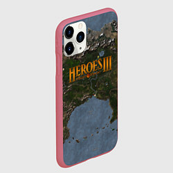 Чехол iPhone 11 Pro матовый ГЕРОИ 3, цвет: 3D-малиновый — фото 2
