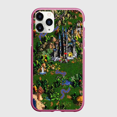 Чехол iPhone 11 Pro матовый Heroes of Might and Magic / 3D-Малиновый – фото 1