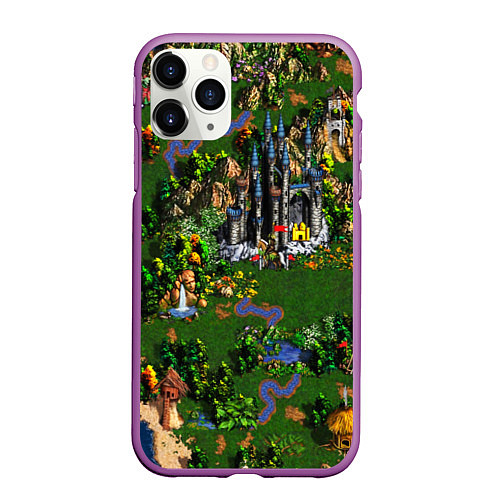 Чехол iPhone 11 Pro матовый Heroes of Might and Magic / 3D-Фиолетовый – фото 1