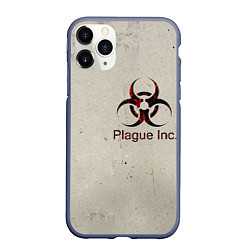 Чехол iPhone 11 Pro матовый Plague Inc, цвет: 3D-серый