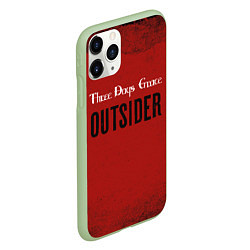 Чехол iPhone 11 Pro матовый Three days grace Outsider, цвет: 3D-салатовый — фото 2
