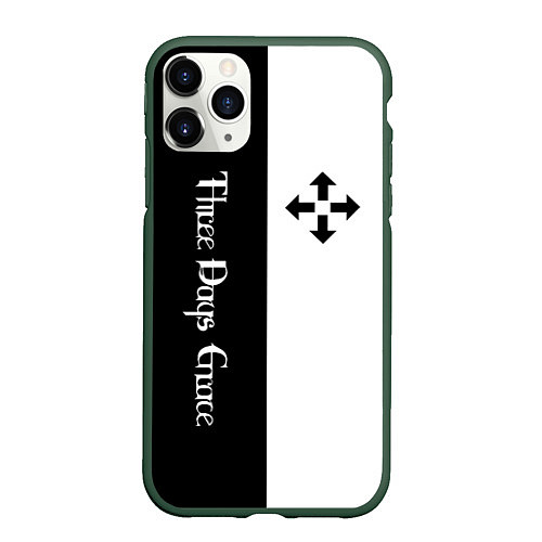 Чехол iPhone 11 Pro матовый Three Days Grace / 3D-Темно-зеленый – фото 1