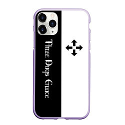 Чехол iPhone 11 Pro матовый Three Days Grace, цвет: 3D-светло-сиреневый