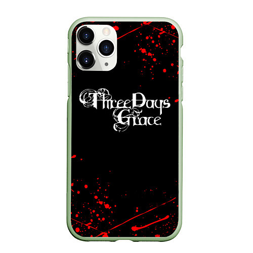 Чехол iPhone 11 Pro матовый Three Days Grace / 3D-Салатовый – фото 1