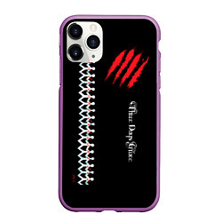 Чехол iPhone 11 Pro матовый Three Days Grace, цвет: 3D-фиолетовый