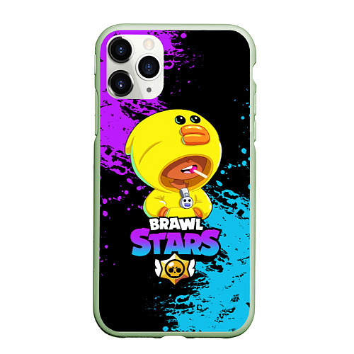 Чехол iPhone 11 Pro матовый Brawl Stars Sally Leon / 3D-Салатовый – фото 1