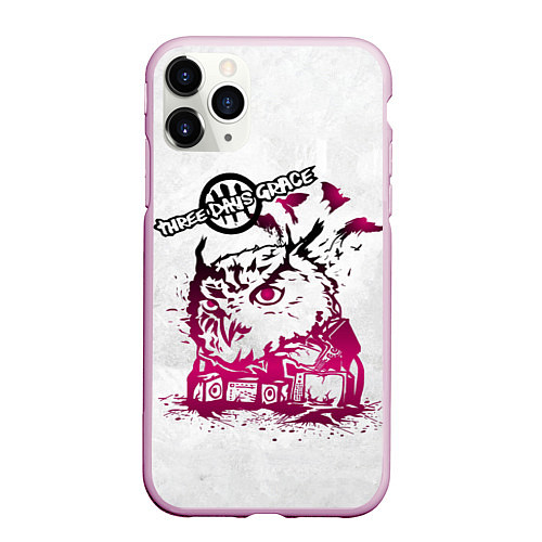 Чехол iPhone 11 Pro матовый Three days grace / 3D-Розовый – фото 1