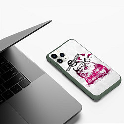 Чехол iPhone 11 Pro матовый Three days grace, цвет: 3D-темно-зеленый — фото 2