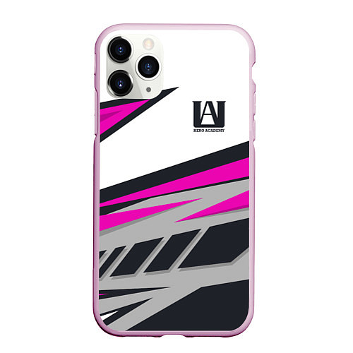 Чехол iPhone 11 Pro матовый Boku no Hero Academia / 3D-Розовый – фото 1