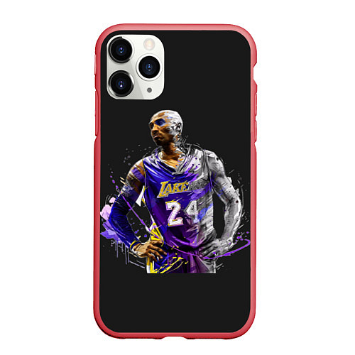 Чехол iPhone 11 Pro матовый Kobe Bryant / 3D-Красный – фото 1