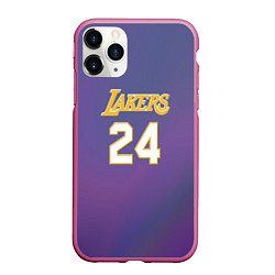 Чехол iPhone 11 Pro матовый Los Angeles Lakers Kobe Brya, цвет: 3D-малиновый