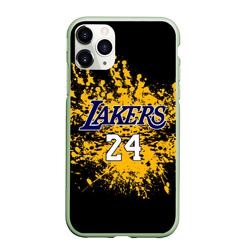 Чехол iPhone 11 Pro матовый Kobe Bryant / 3D-Салатовый – фото 1