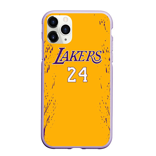 Чехол iPhone 11 Pro матовый Kobe Bryant / 3D-Светло-сиреневый – фото 1