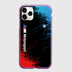 Чехол iPhone 11 Pro матовый БМВ Мотоспорт, цвет: 3D-фиолетовый