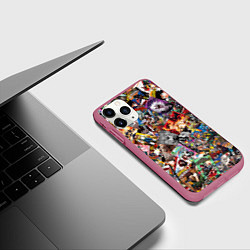 Чехол iPhone 11 Pro матовый Academia stikerbombing, цвет: 3D-малиновый — фото 2