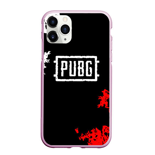 Чехол iPhone 11 Pro матовый PUBG / 3D-Розовый – фото 1