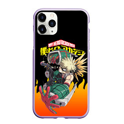 Чехол iPhone 11 Pro матовый MY HERO ACADEMIA яркое пламя