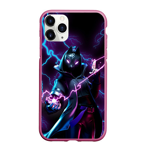 Чехол iPhone 11 Pro матовый FORTNITE / 3D-Малиновый – фото 1