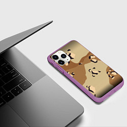 Чехол iPhone 11 Pro матовый ПОЛЕВОЙ АРМЕЙСКИЙ, цвет: 3D-фиолетовый — фото 2
