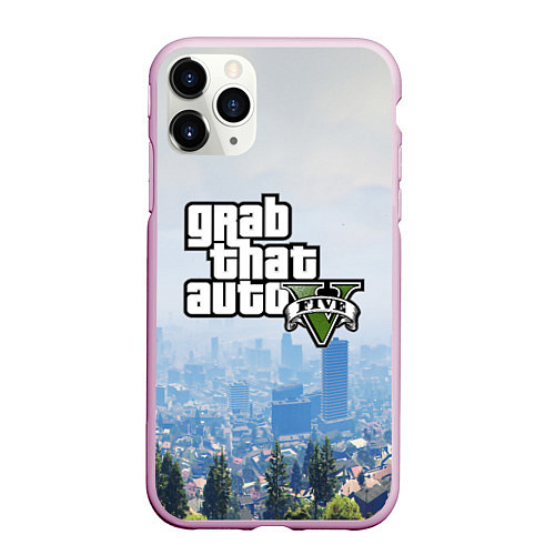 Чехол iPhone 11 Pro матовый GTA 5 / 3D-Розовый – фото 1