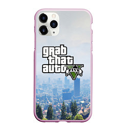 Чехол iPhone 11 Pro матовый GTA 5, цвет: 3D-розовый