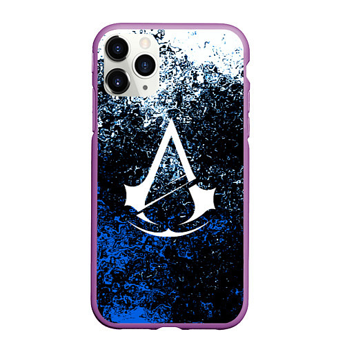 Чехол iPhone 11 Pro матовый ASSASSINS CREED / 3D-Фиолетовый – фото 1