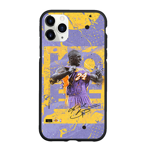 Чехол iPhone 11 Pro матовый Kobe Bryant / 3D-Черный – фото 1