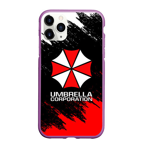 Чехол iPhone 11 Pro матовый UMBRELLA CORP / 3D-Фиолетовый – фото 1