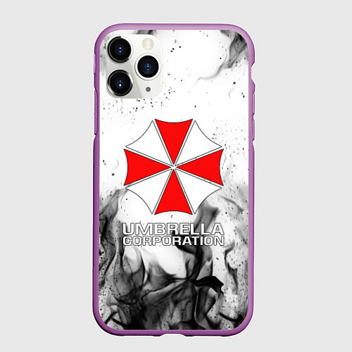 Чехол iPhone 11 Pro матовый UMBRELLA CORP / 3D-Фиолетовый – фото 1