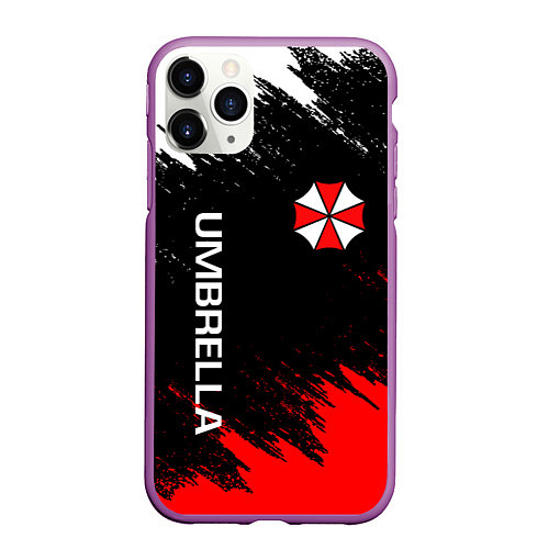 Чехол iPhone 11 Pro матовый UMBRELLA CORP / 3D-Фиолетовый – фото 1