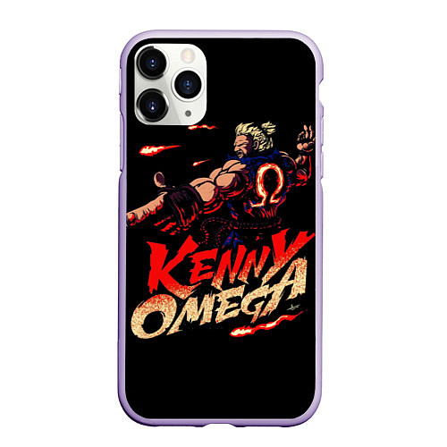 Чехол iPhone 11 Pro матовый Kenny Omega Street Fighter / 3D-Светло-сиреневый – фото 1